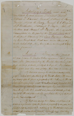 Front Page of the Treaty of Fort Laramie