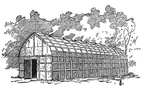 An Iroquois longhouse